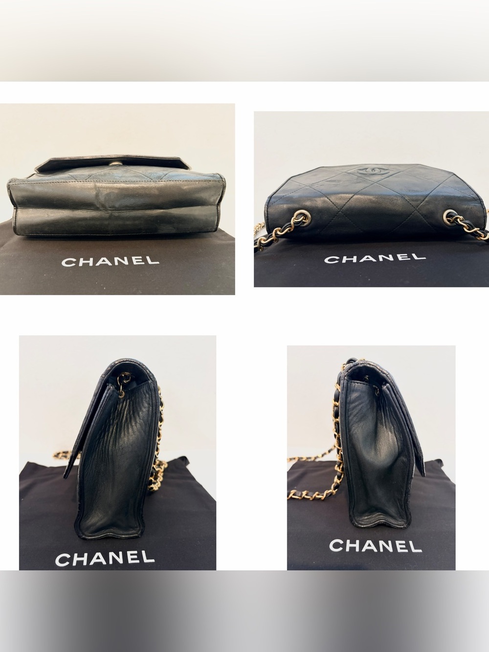 Auth CHANEL Quilted CC Matelasse Lambskin Leather 24K Single Flap Bag - Picture 7 of 16